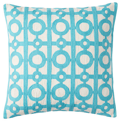 west elm Crewel Circle Lattice Cushion Turquoise west elm Crewel Circle Lattice Cushion Turquoise